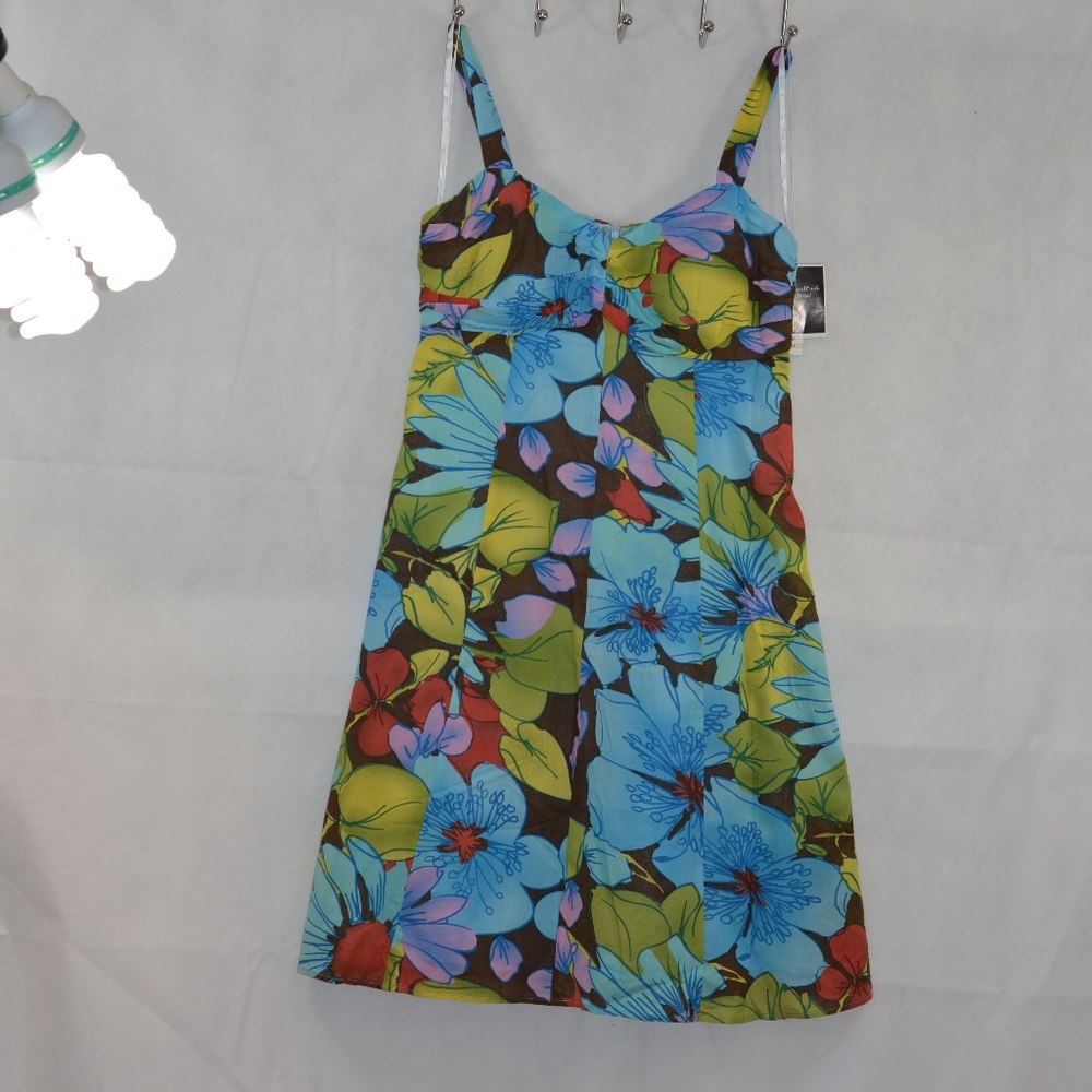 Cotton Madison Leigh Multi coloured Sundress SZ 12 NWT